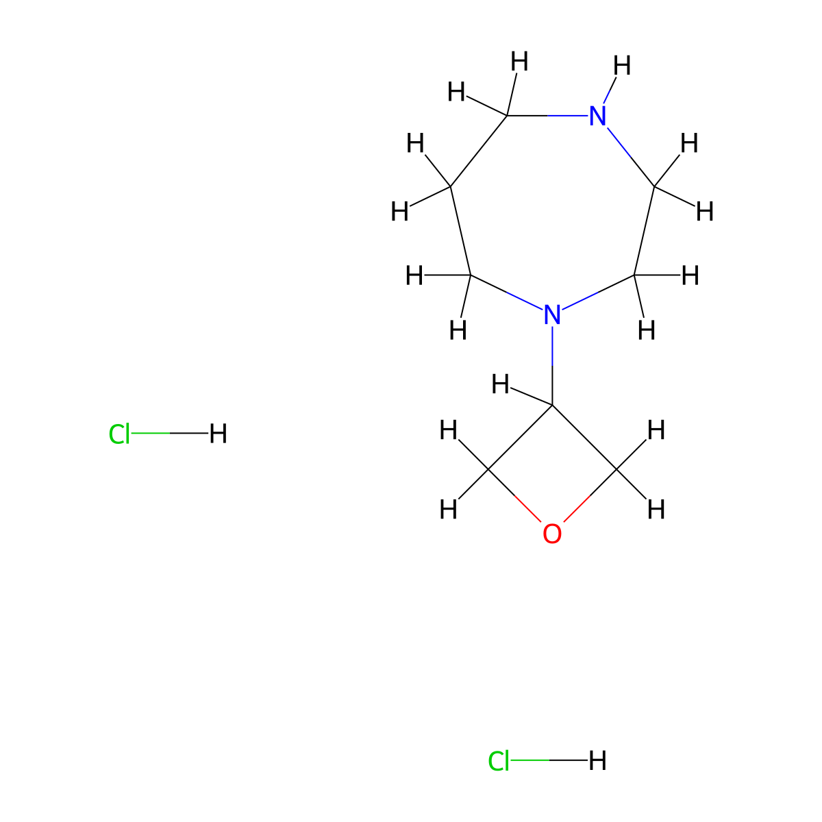1-(Oxetan-3-yl)-1,4-diazepane dihydrochloride molecular structure, CAS 2256060-33-8