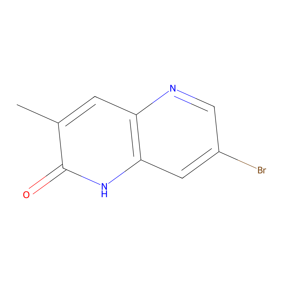 7-Bromo-3-methyl-1,5-naphthyridin-2-ol molecular structure, CAS 2256060-39-4