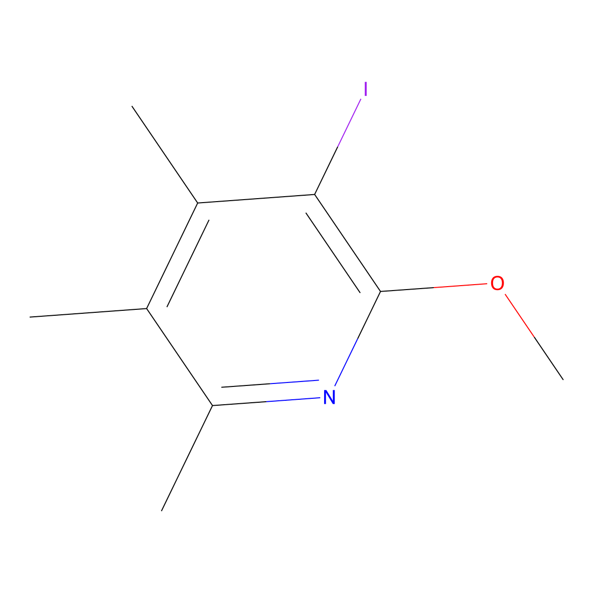 3-Iodo-2-methoxy-4,5,6-trimethylpyridine molecular structure, CAS 2256060-45-2