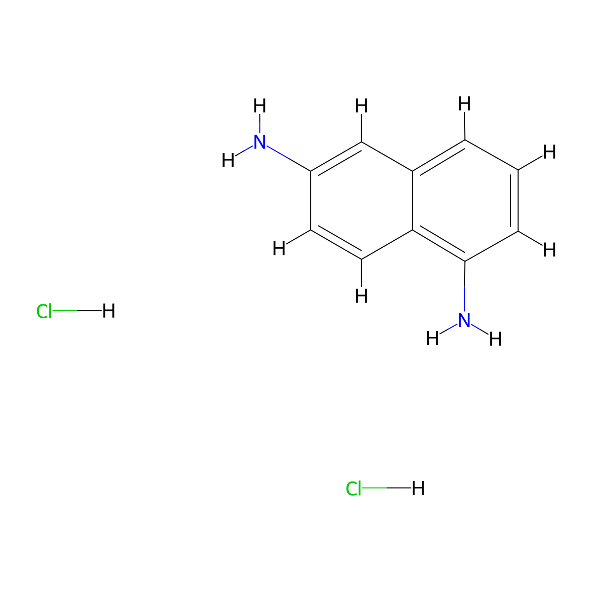 Naphthalene-1,6-diamine dihydrochloride molecular structure, CAS 2256060-47-4