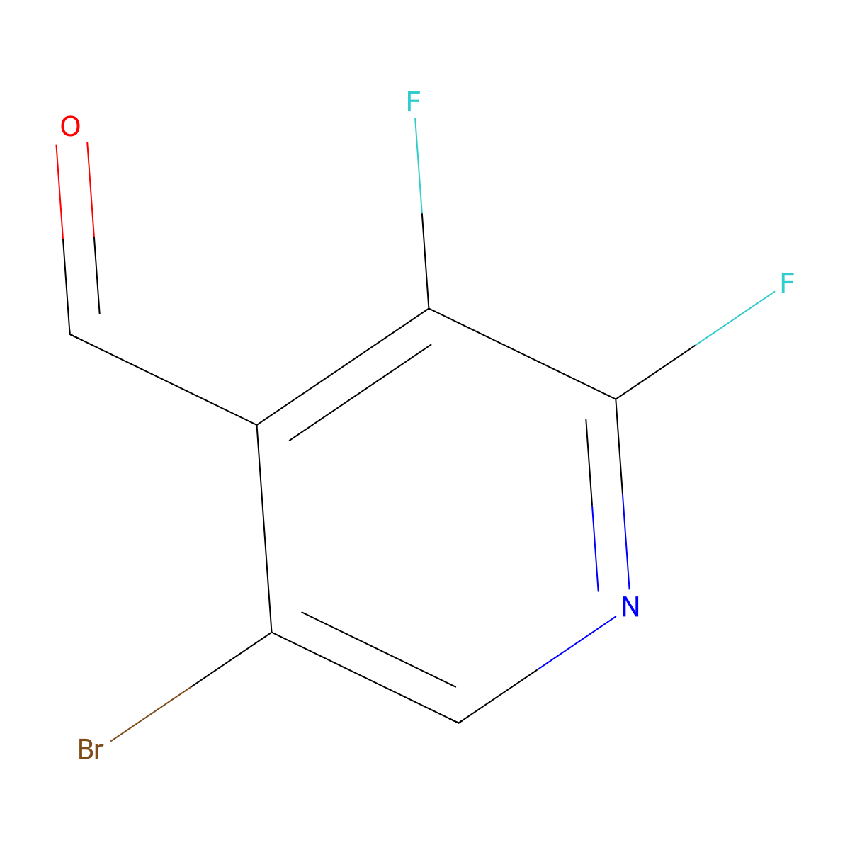 5-Bromo-2,3-difluoropyridine-4-carbaldehyde molecular structure, CAS 2256060-48-5