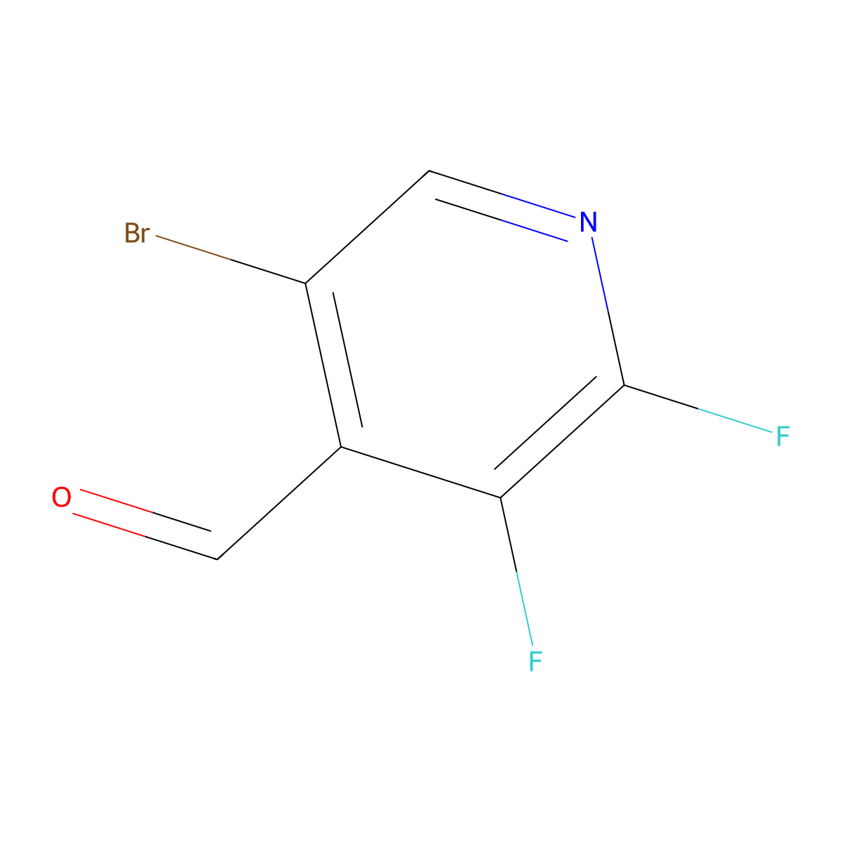 5-Bromo-2,3-difluoropyridine-4-carbaldehyde molecular structure, CAS 2256060-48-5