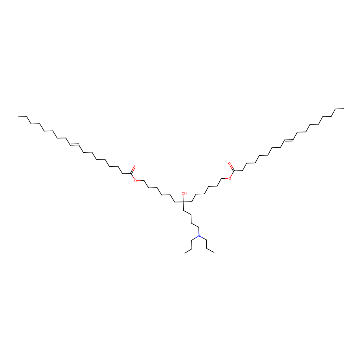 7-(4-(Dipropylamino)butyl)-7-hydroxytridecane-1,13-diyl dioleate molecular structure, CAS 2256087-35-9