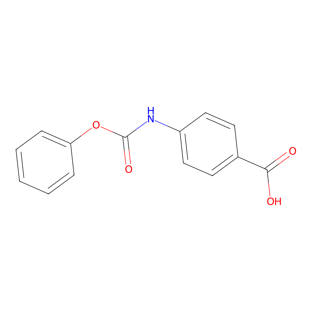 4-[(Phenoxycarbonyl)amino]benzoic acid molecular structure, CAS 22564-49-4