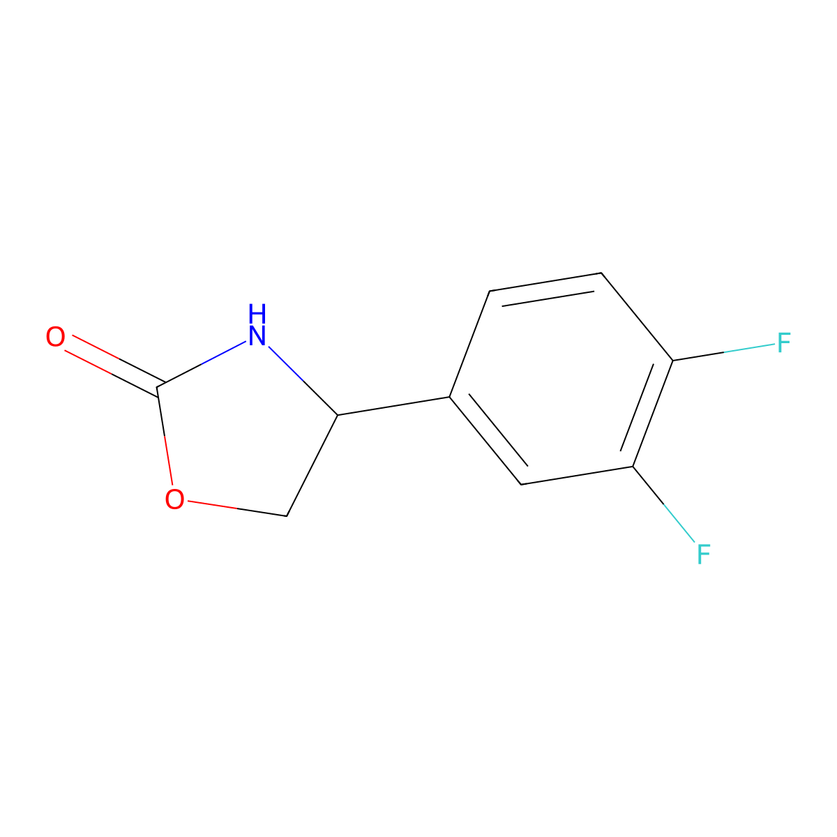 4-(3,4-Difluorophenyl)-1,3-oxazolidin-2-one molecular structure, CAS 225641-91-8