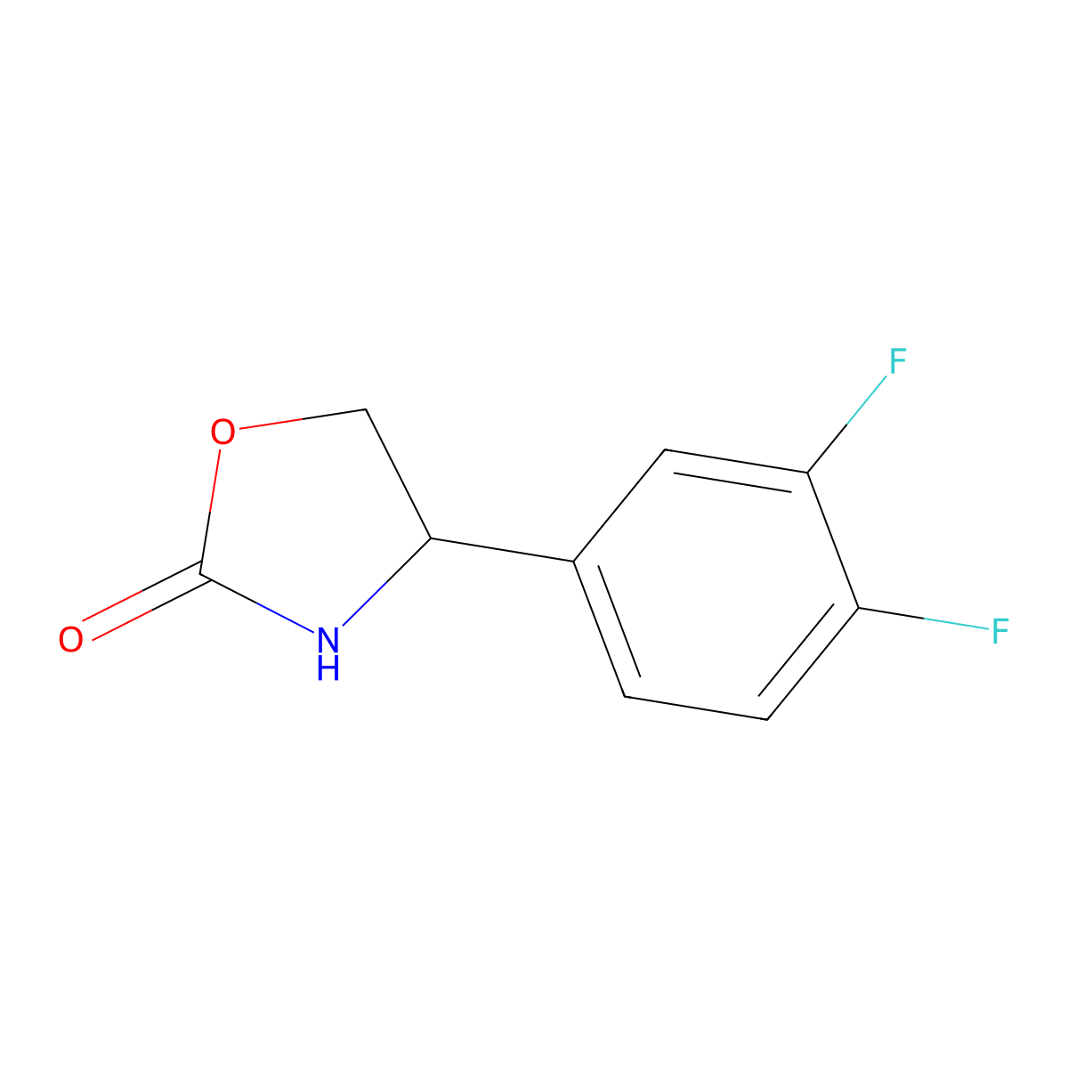 4-(3,4-Difluorophenyl)-1,3-oxazolidin-2-one molecular structure, CAS 225641-91-8