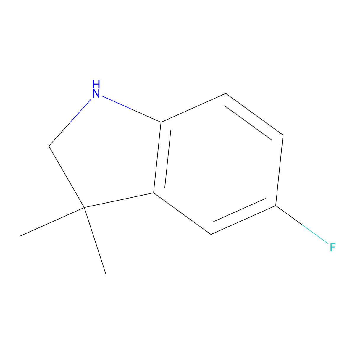 5-Fluoro-3,3-dimethylindoline molecular structure, CAS 225642-33-1