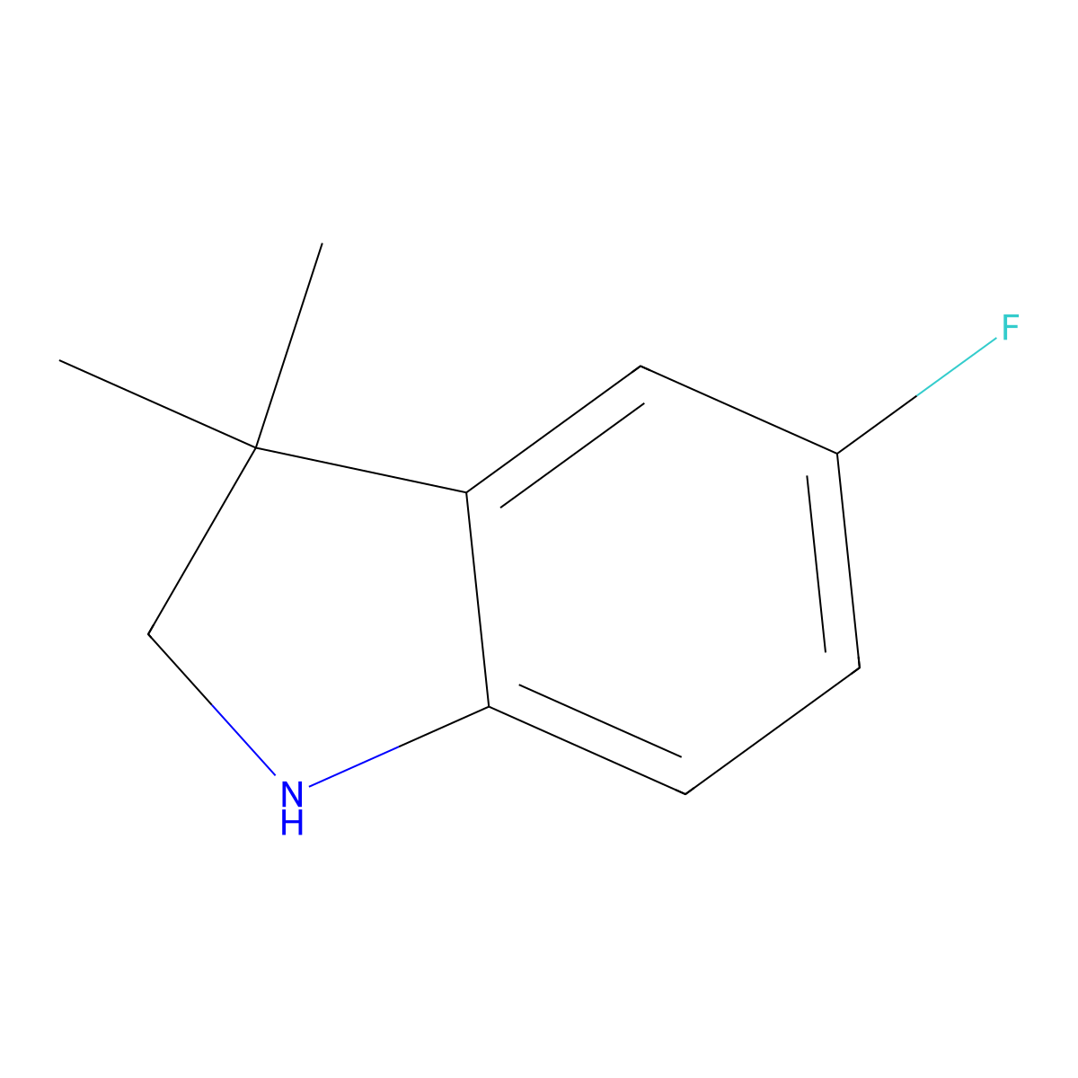 5-Fluoro-3,3-dimethylindoline molecular structure, CAS 225642-33-1