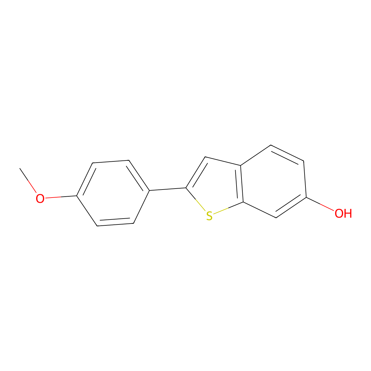 2-(4-Methoxyphenyl)benzothiophene-6-OL molecular structure, CAS 225648-21-5