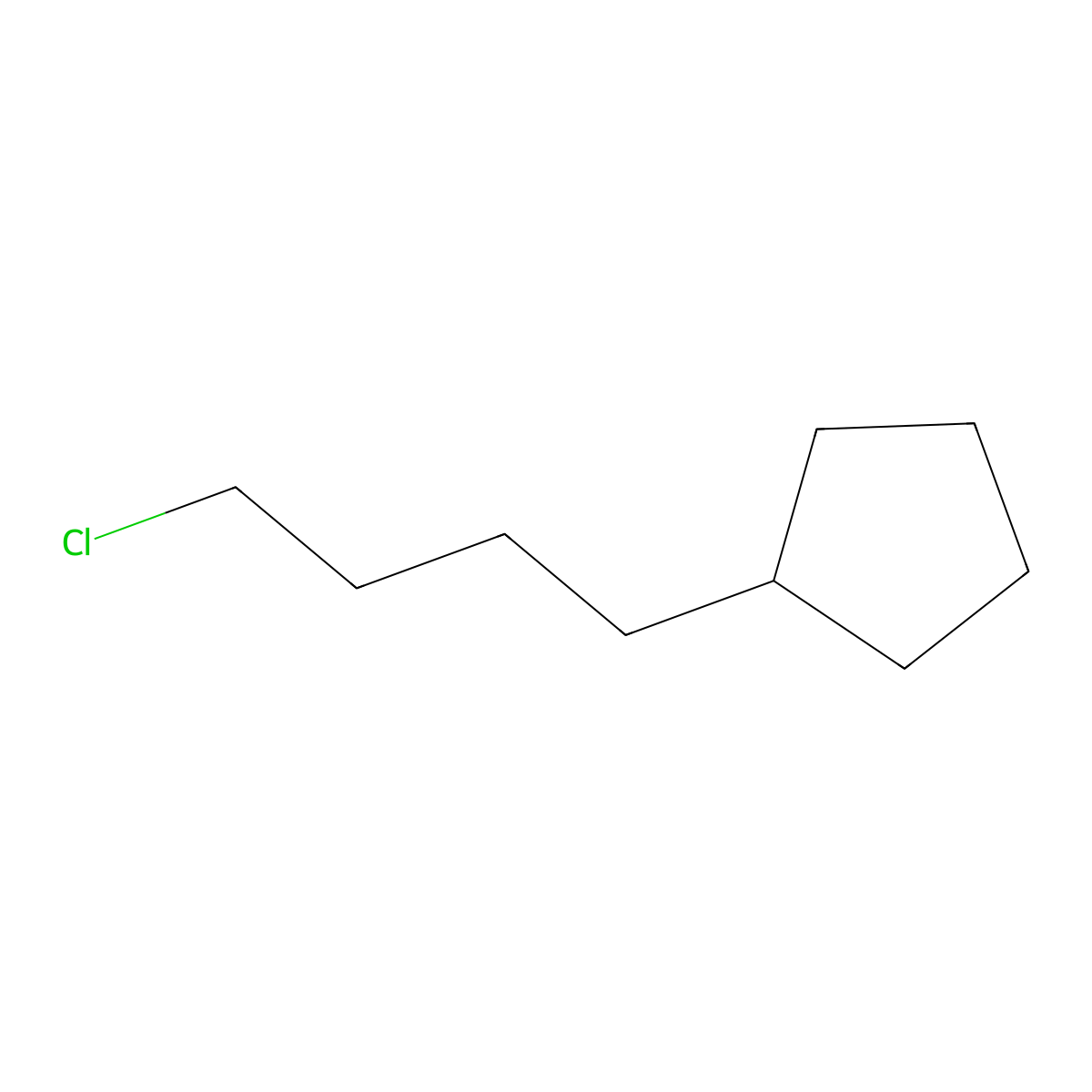 (4-Chlorobutyl)cyclopentane molecular structure, CAS 22565-44-2