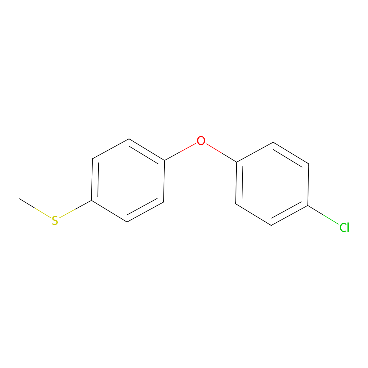 (4-(4-Chlorophenoxy)phenyl)(methyl)sulfane molecular structure, CAS 225652-11-9