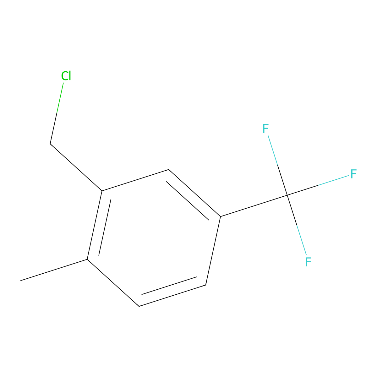 2-(Chloromethyl)-1-methyl-4-(trifluoromethyl)benzene molecular structure, CAS 225656-63-3