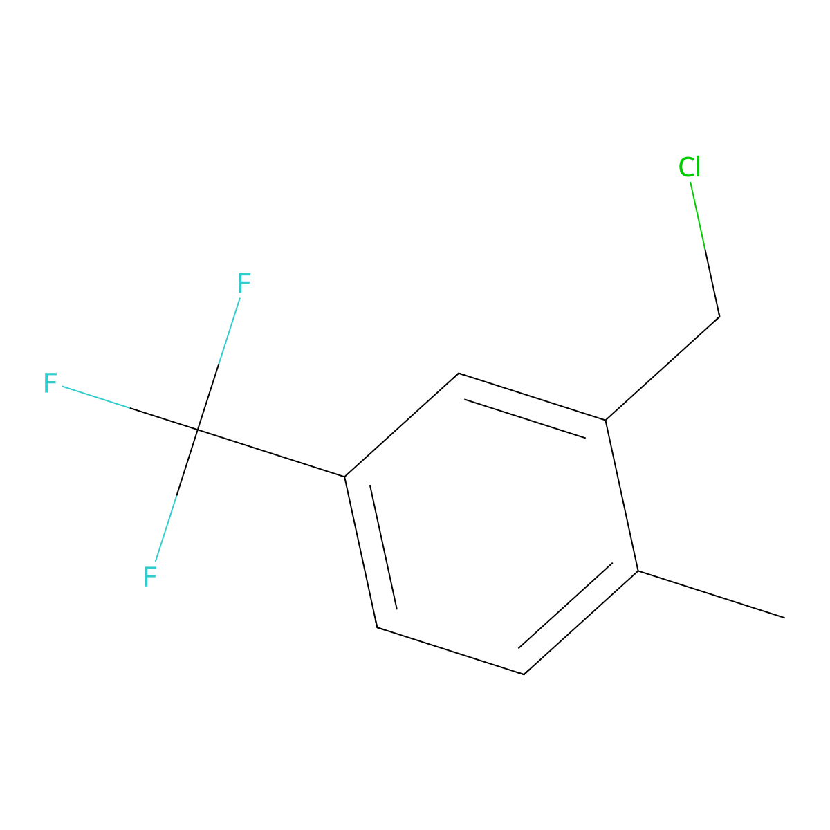 2-(Chloromethyl)-1-methyl-4-(trifluoromethyl)benzene molecular structure, CAS 225656-63-3