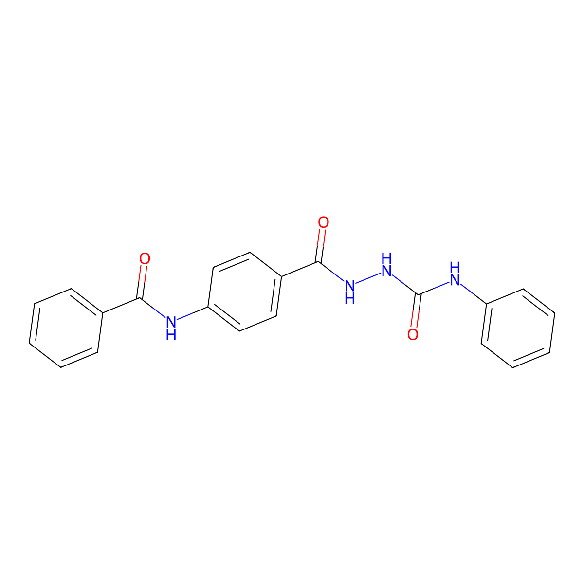 N-[4-[(phenylcarbamoylamino)carbamoyl]phenyl]benzamide molecular structure, CAS 225659-02-9