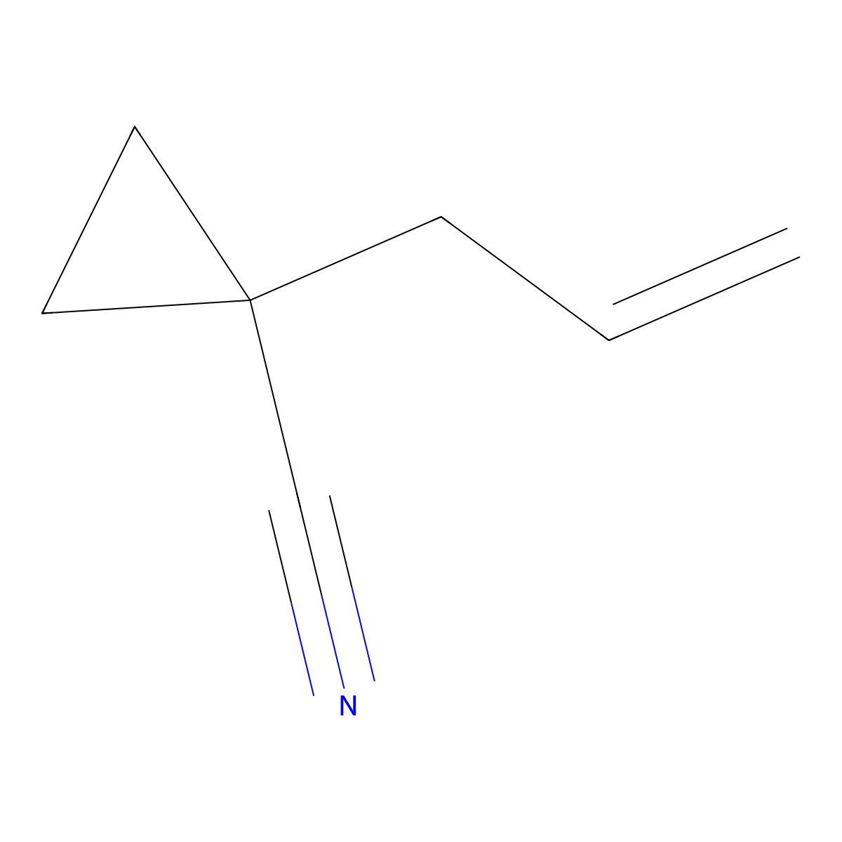 1-(Prop-2-en-1-yl)cyclopropane-1-carbonitrile molecular structure, CAS 22566-35-4