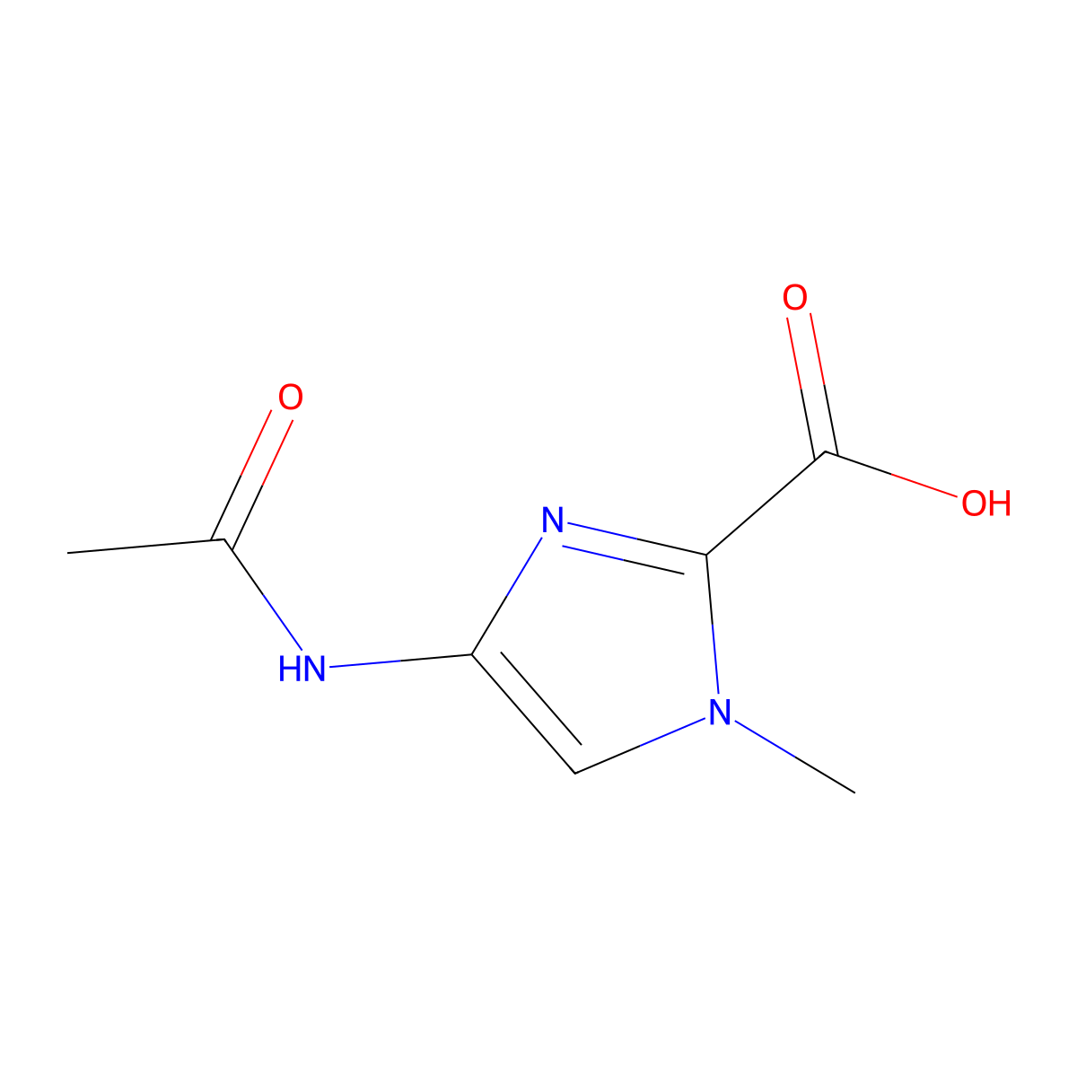 1H-Imidazole-2-carboxylicacid, 4-(acetylamino)-1-methyl- molecular structure, CAS 225667-16-3
