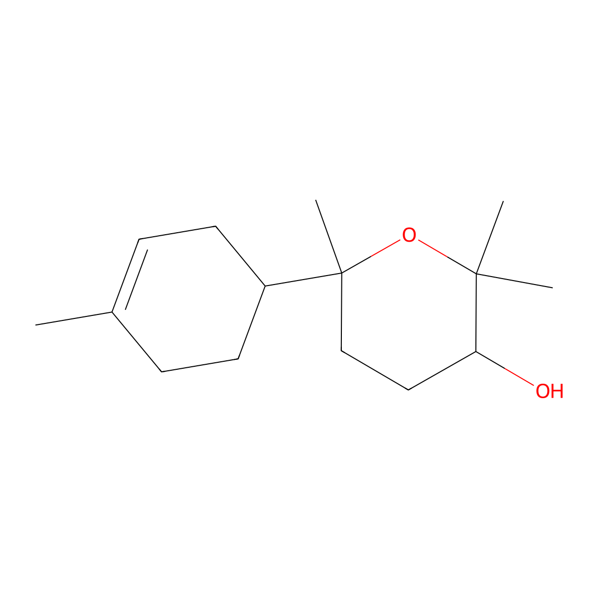 Bisabolol oxide A molecular structure, CAS 22567-36-8