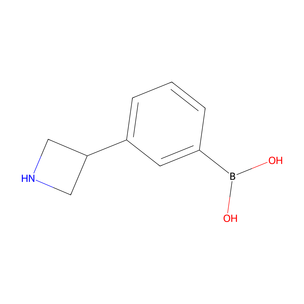 (3-(Azetidin-3-yl)phenyl)boronic acid molecular structure, CAS 2256708-81-1