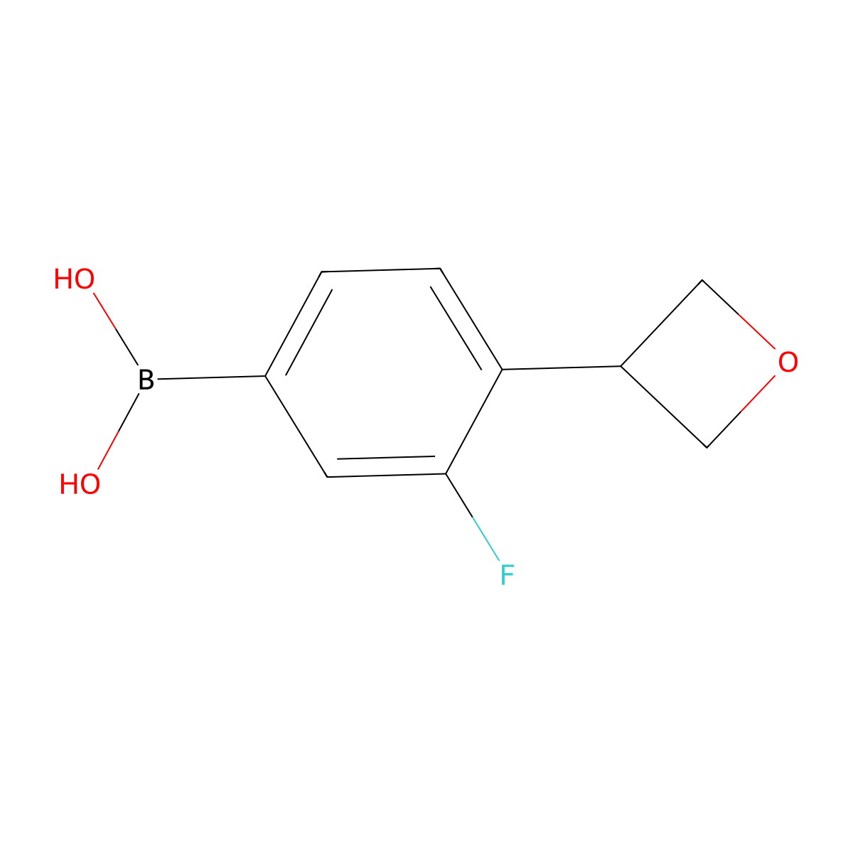 (3-Fluoro-4-(oxetan-3-yl)phenyl)boronic acid molecular structure, CAS 2256708-82-2