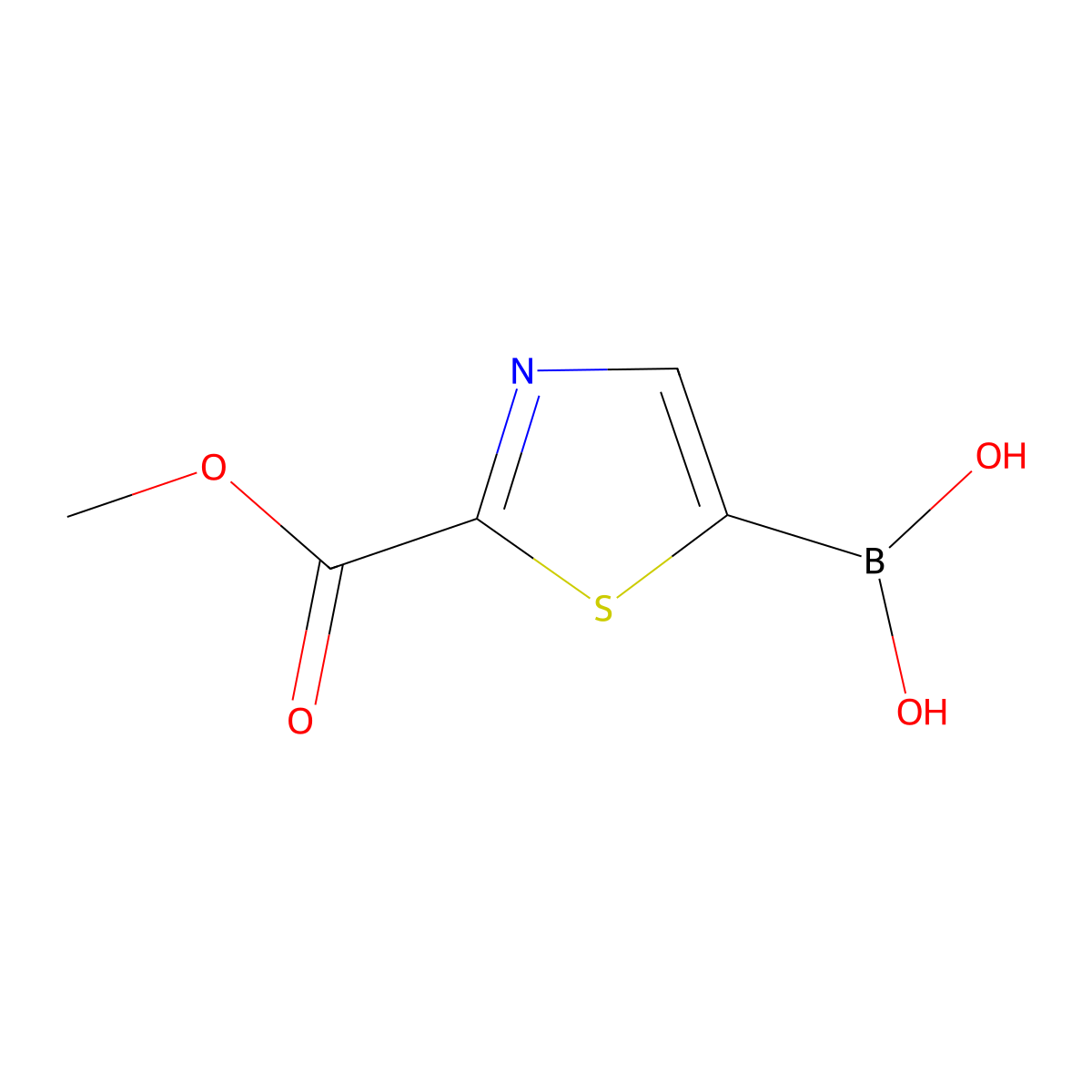 (2-(Methoxycarbonyl)thiazol-5-yl)boronic acid molecular structure, CAS 2256708-88-8