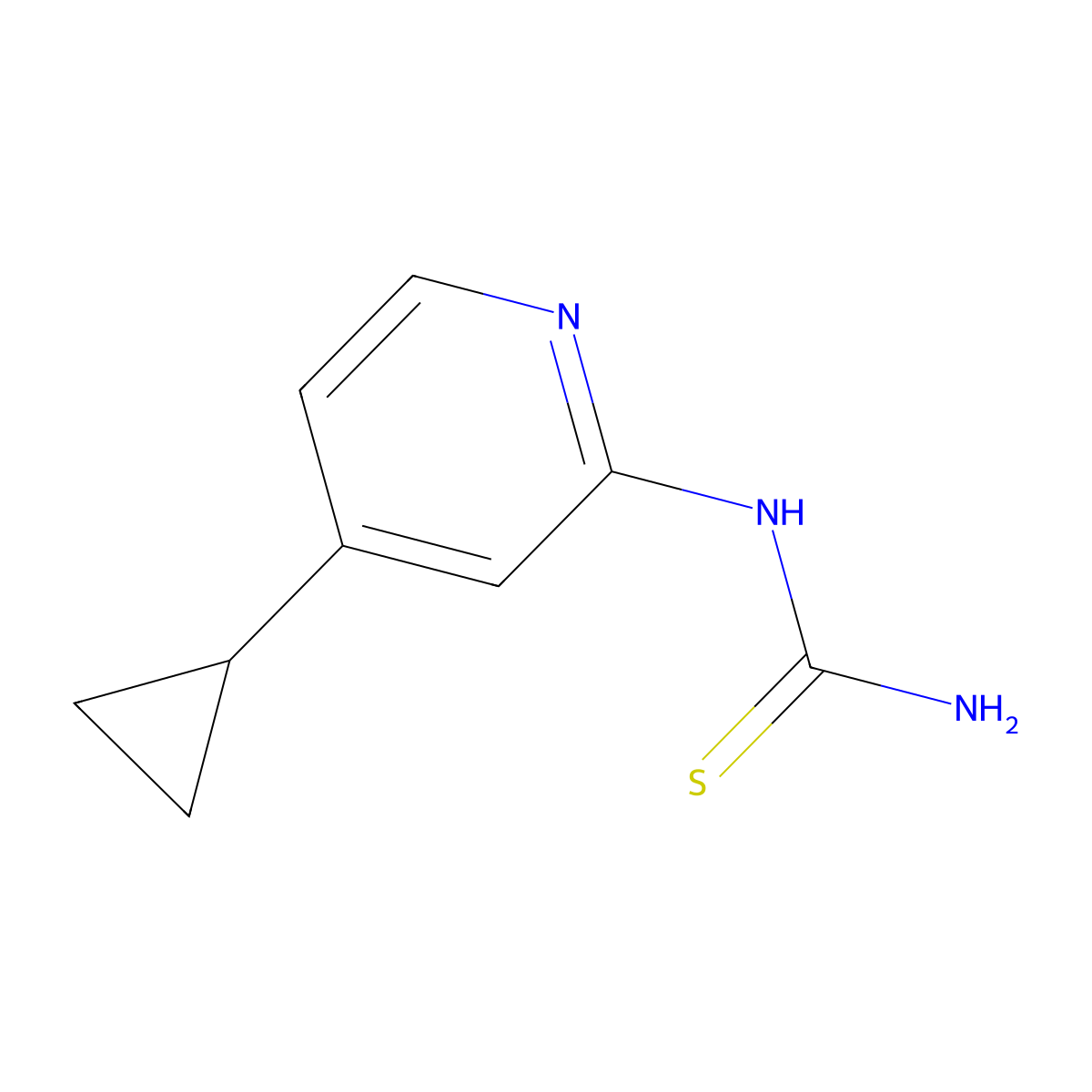 1-(4-Cyclopropylpyridin-2-yl)thiourea molecular structure, CAS 2256709-20-1