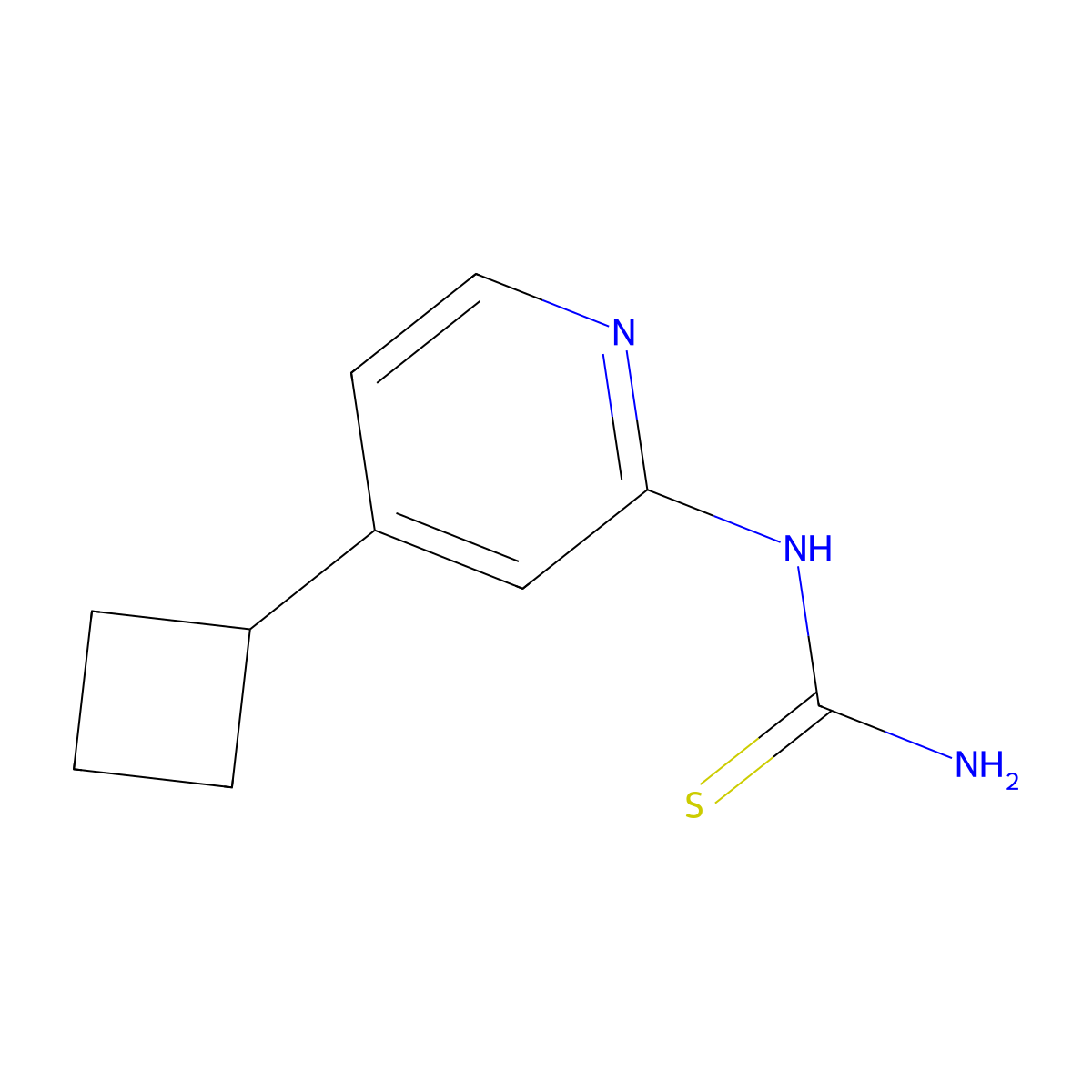 1-(4-Cyclobutylpyridin-2-yl)thiourea molecular structure, CAS 2256709-21-2