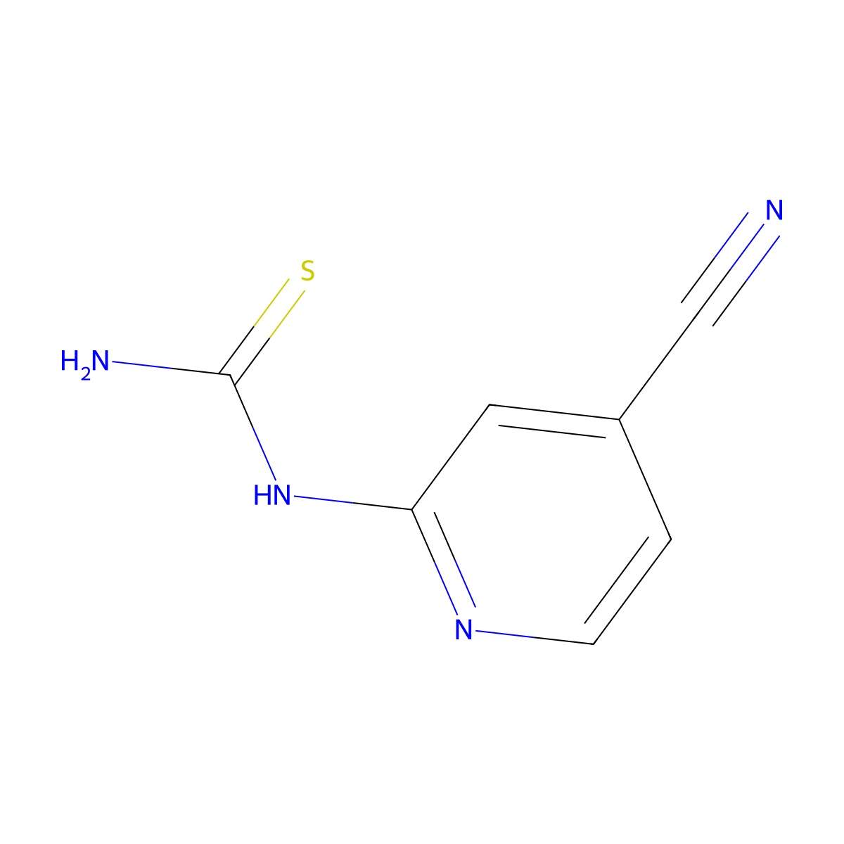 1-(4-Cyanopyridin-2-yl)thiourea molecular structure, CAS 2256709-23-4