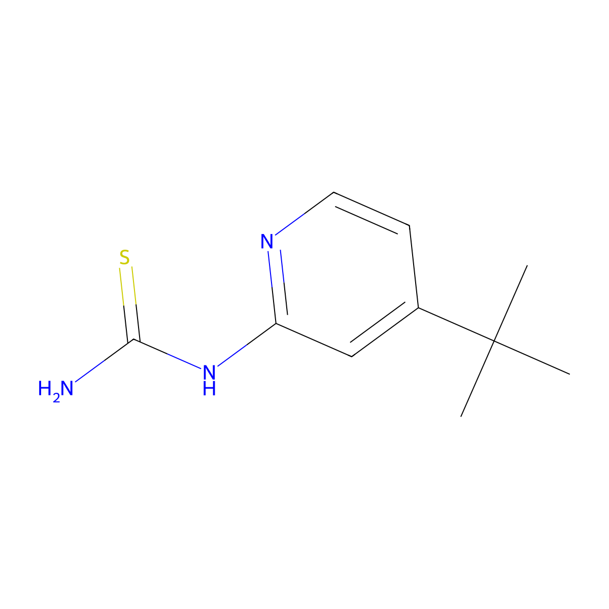 (4-Tert-butylpyridin-2-yl)thiourea molecular structure, CAS 2256709-24-5