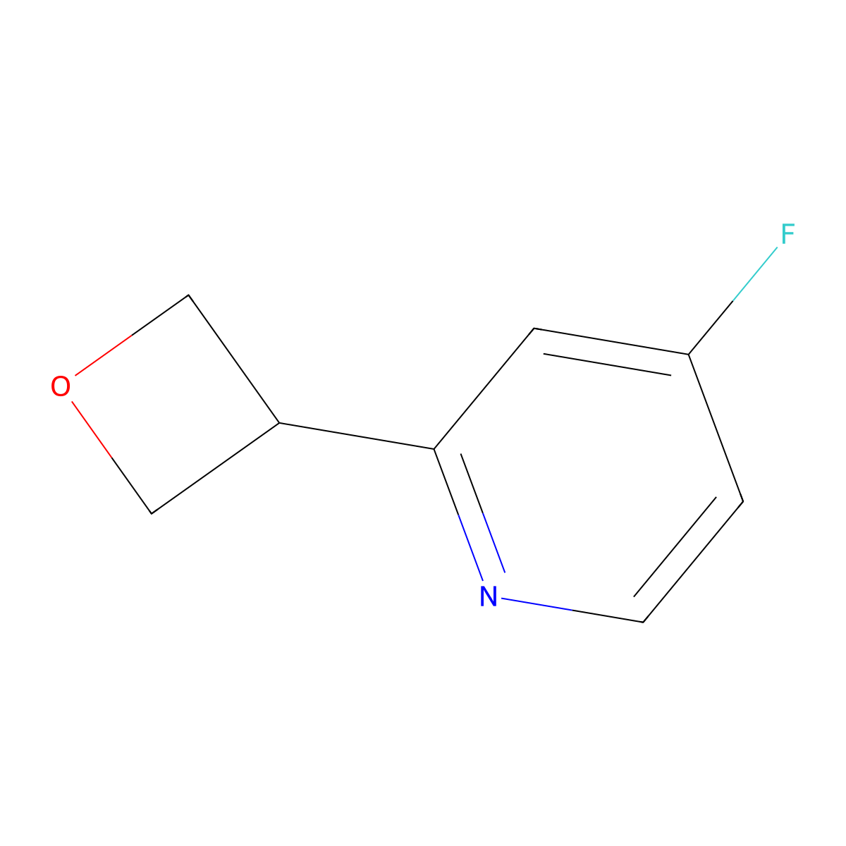 4-Fluoro-2-(oxetan-3-yl)pyridine molecular structure, CAS 2256709-27-8