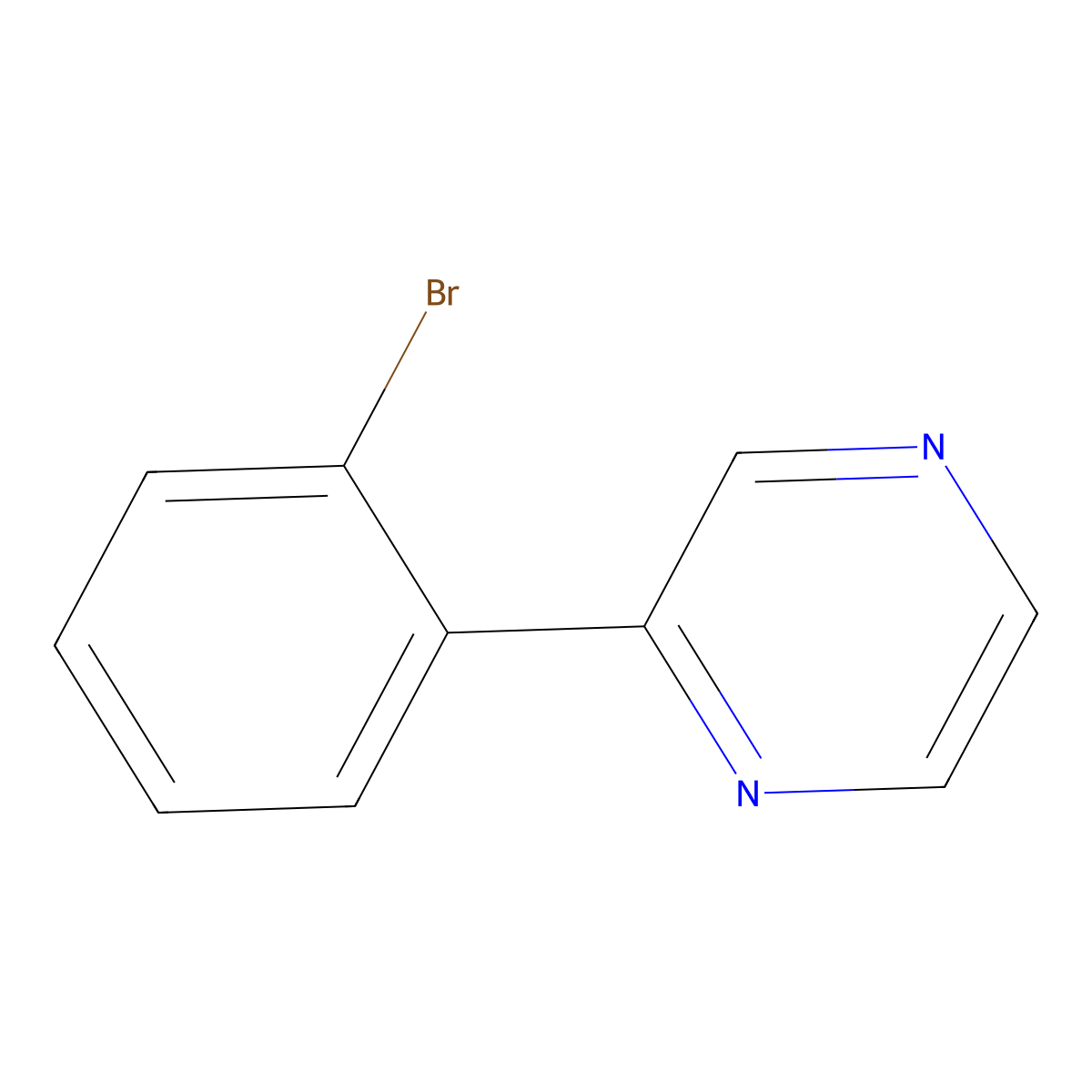 2-(2-Bromophenyl)pyrazine molecular structure, CAS 2256709-34-7