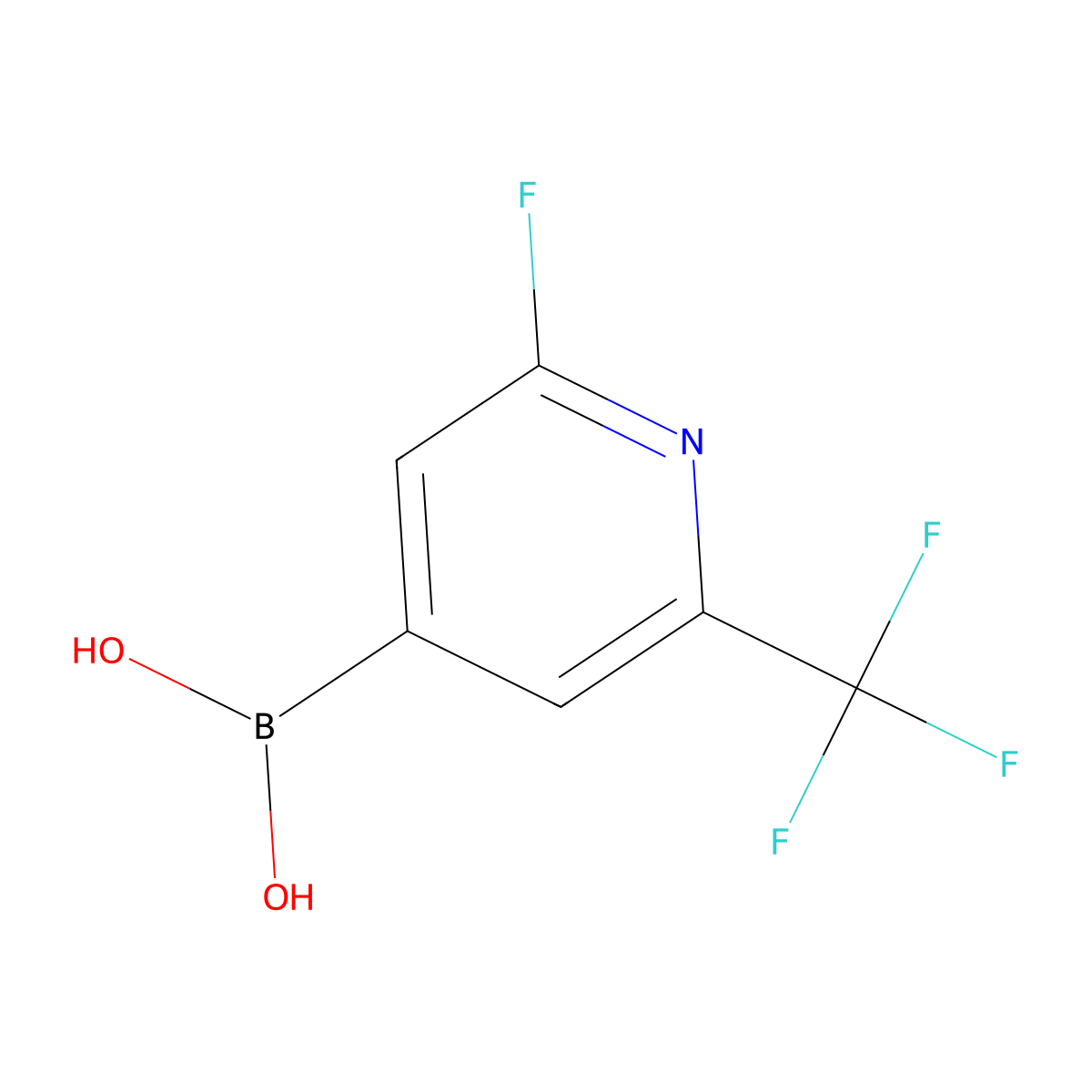 [2-Fluoro-6-(trifluoromethyl)pyridin-4-YL]boronic acid molecular structure, CAS 2256747-45-0