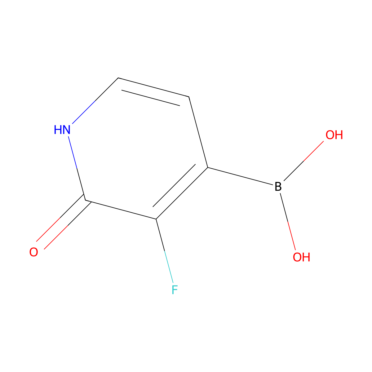 (3-Fluoro-2-hydroxypyridin-4-yl)boronic acid molecular structure, CAS 2256747-62-1