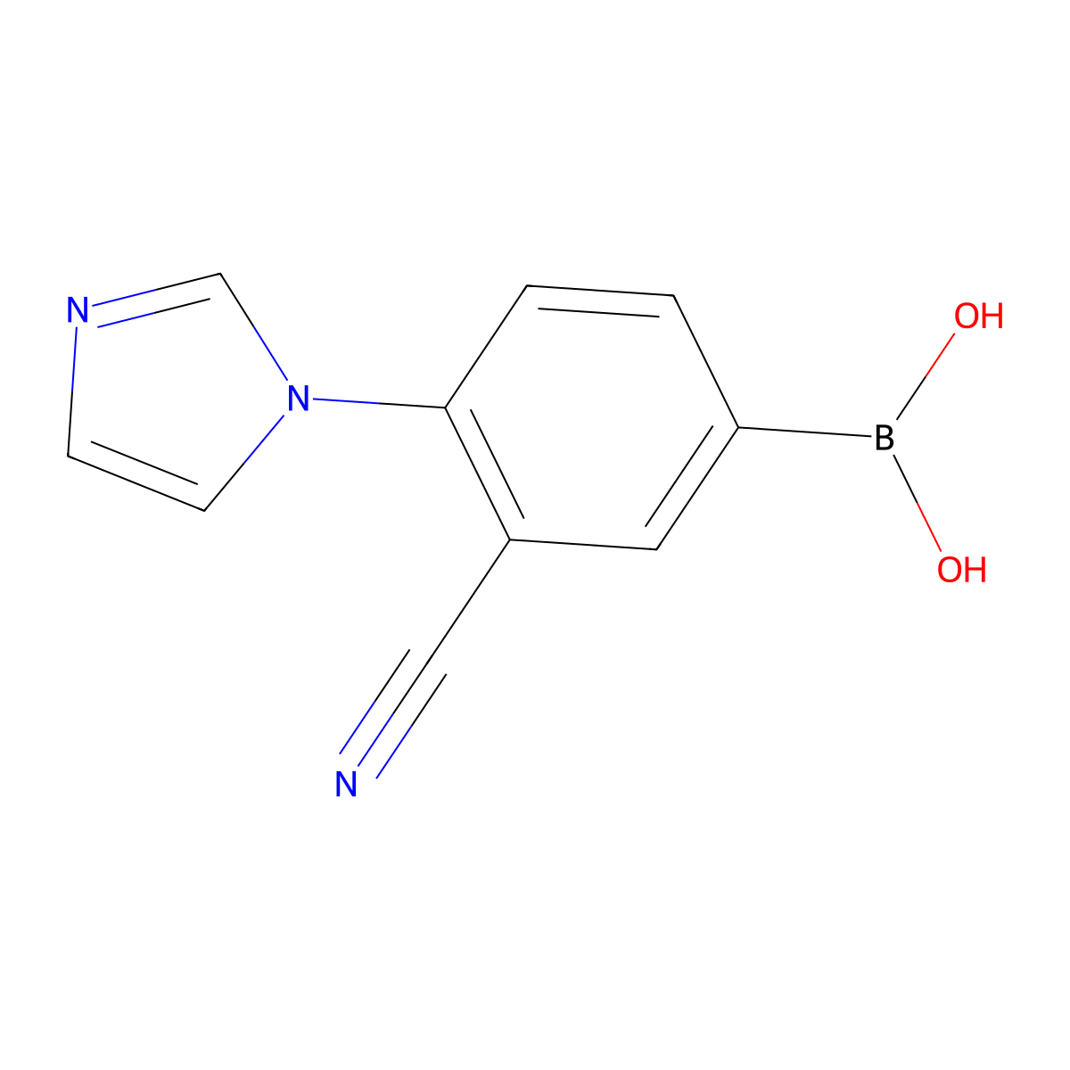 (3-cyano-4-(1H-imidazol-1-yl)phenyl)boronic acid molecular structure, CAS 2256747-86-9