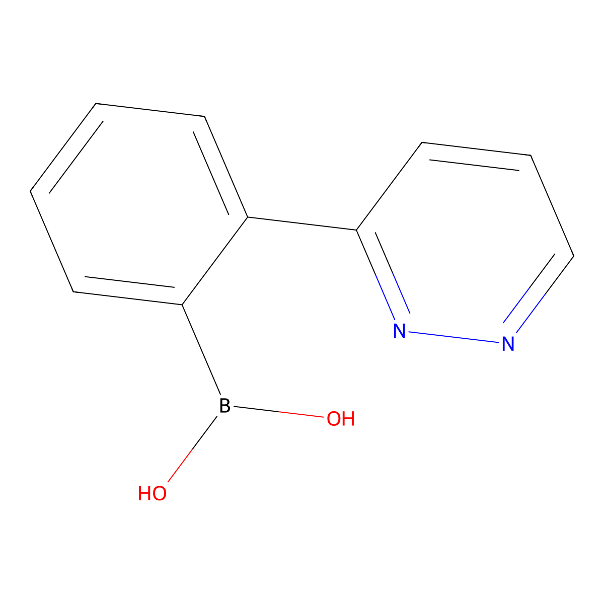 (2-(Pyridazin-3-yl)phenyl)boronic acid molecular structure, CAS 2256747-89-2