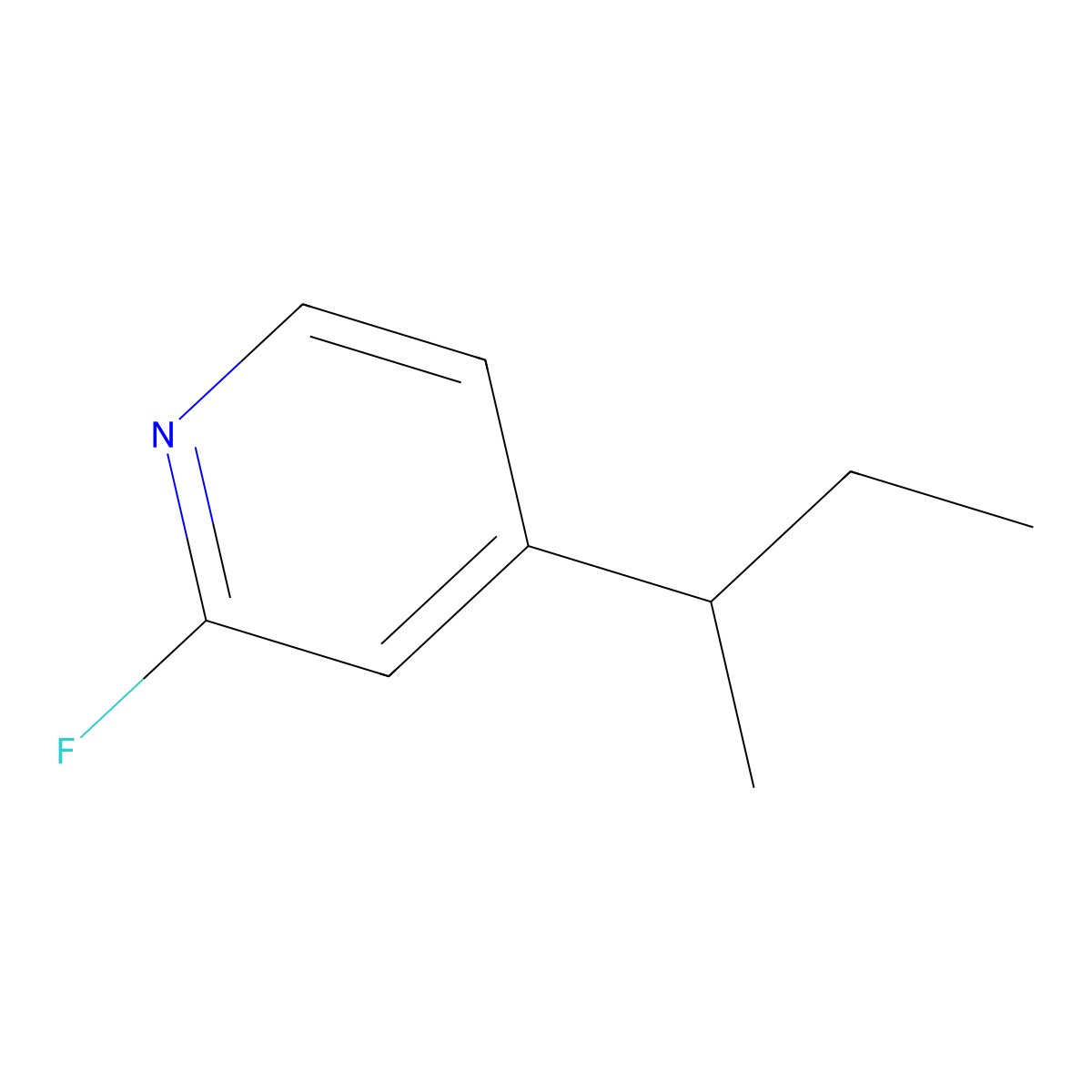 4-(Sec-butyl)-2-fluoropyridine molecular structure, CAS 2256747-92-7