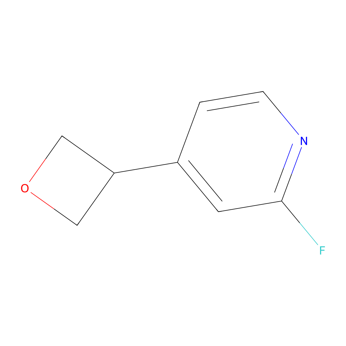 2-Fluoro-4-(oxetan-3-yl)pyridine molecular structure, CAS 2256747-94-9