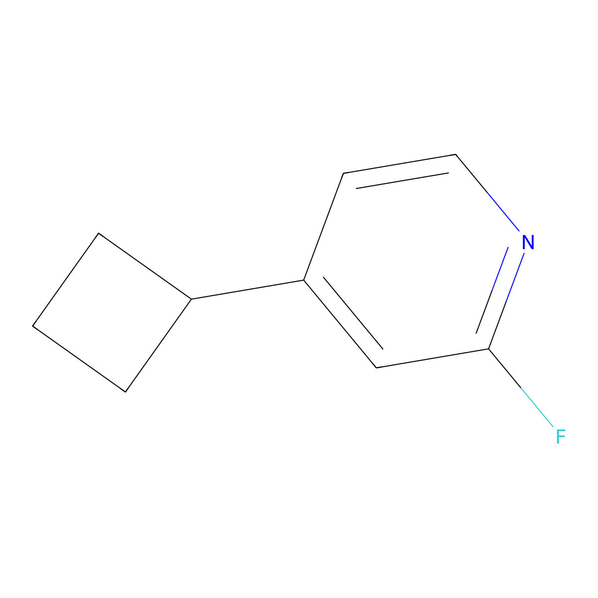 4-Cyclobutyl-2-fluoropyridine molecular structure, CAS 2256747-95-0