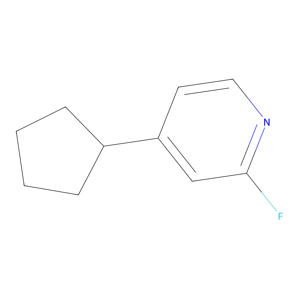 4-Cyclopentyl-2-fluoropyridine molecular structure, CAS 2256747-96-1