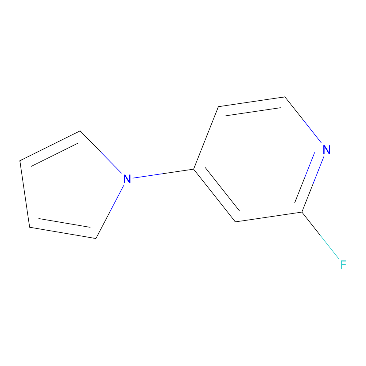 2-fluoro-4-(1H-pyrrol-1-yl)pyridine molecular structure, CAS 2256747-98-3