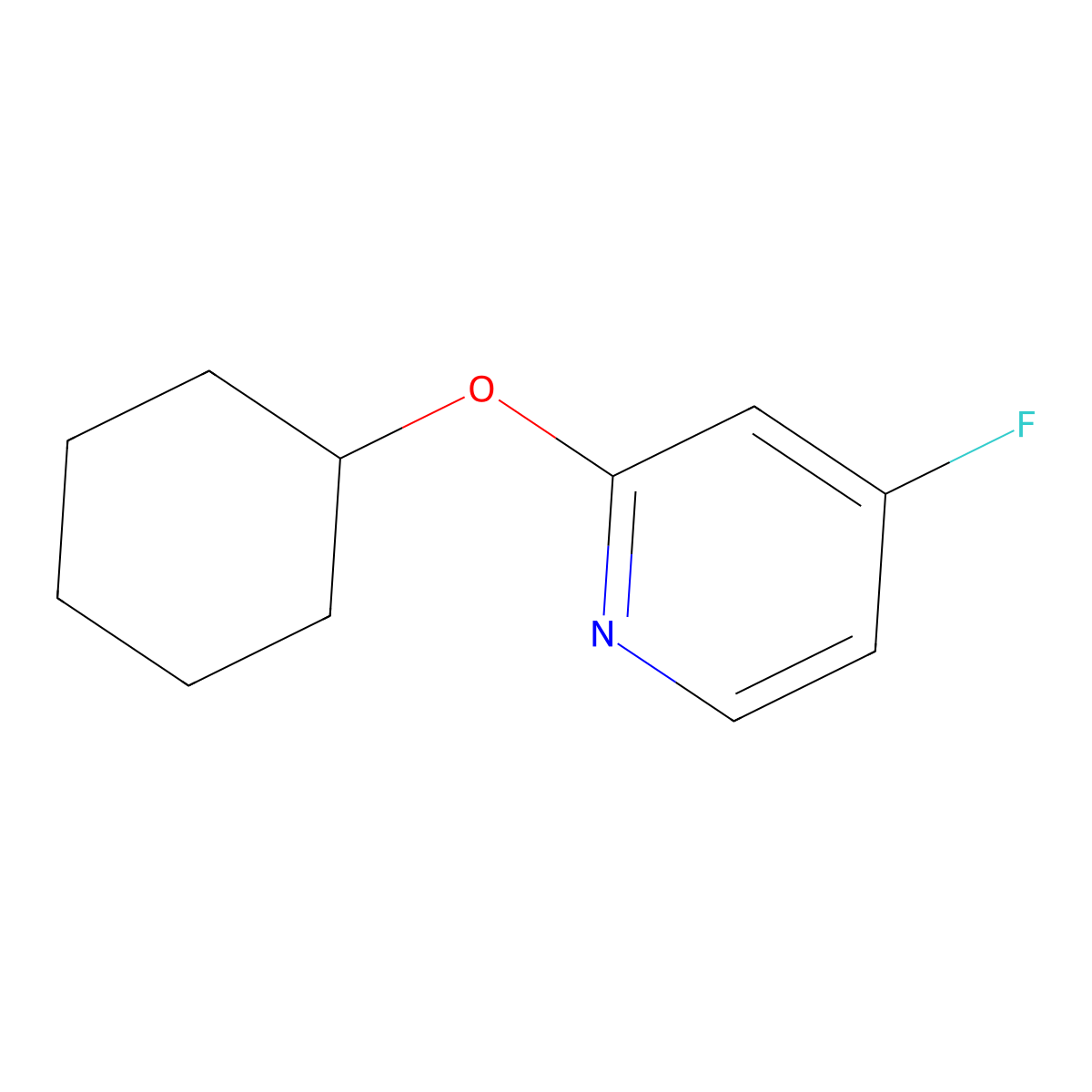 2-(Cyclohexyloxy)-4-fluoropyridine molecular structure, CAS 2256748-00-0