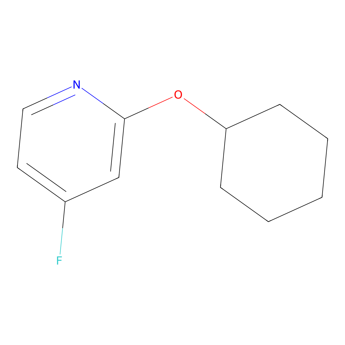 2-(Cyclohexyloxy)-4-fluoropyridine molecular structure, CAS 2256748-00-0