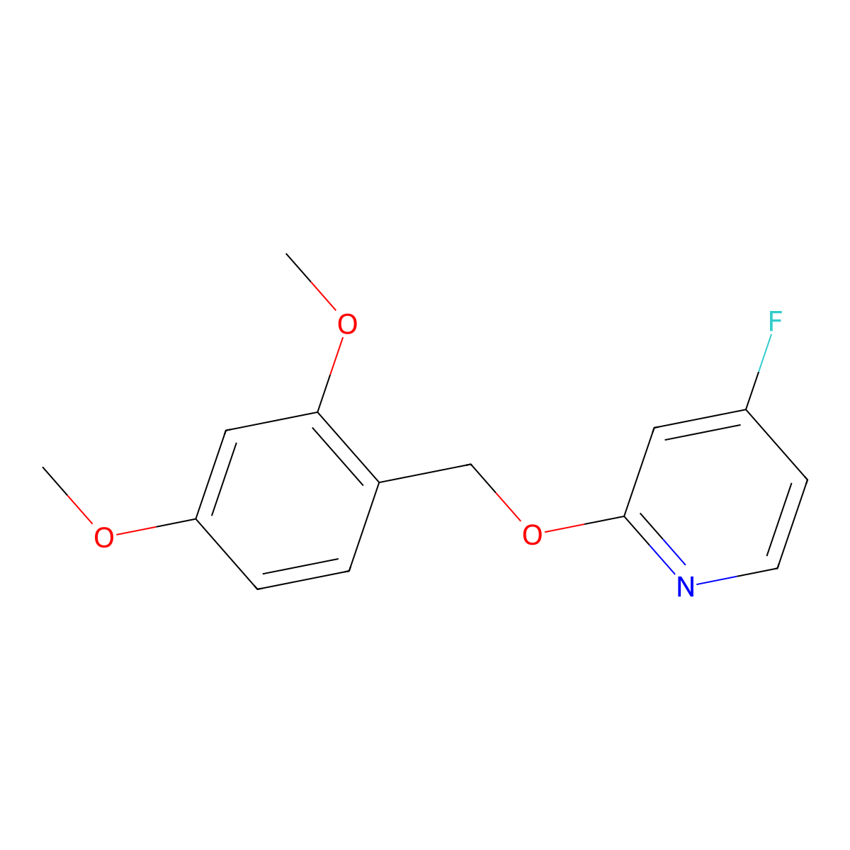 2-((2,4-Dimethoxybenzyl)oxy)-4-fluoropyridine molecular structure, CAS 2256748-01-1