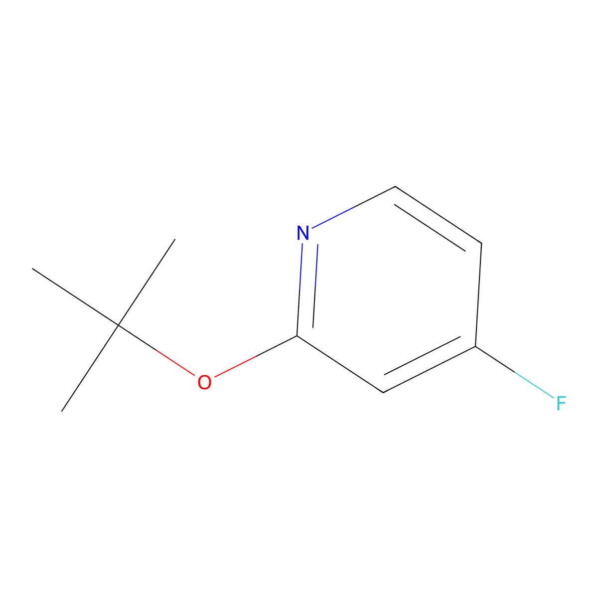 2-(Tert-butoxy)-4-fluoropyridine molecular structure, CAS 2256748-02-2