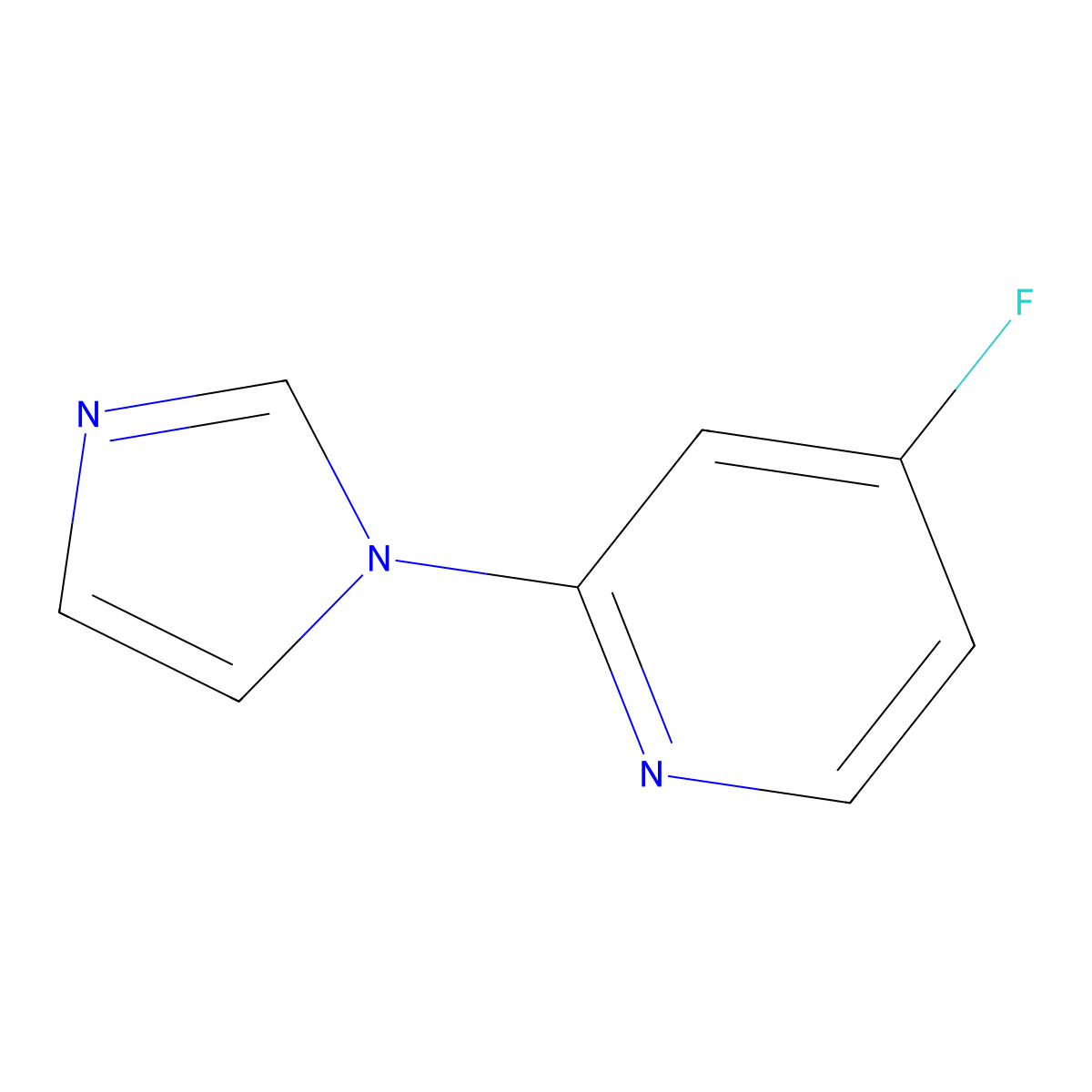 4-fluoro-2-(1H-imidazol-1-yl)pyridine molecular structure, CAS 2256748-15-7