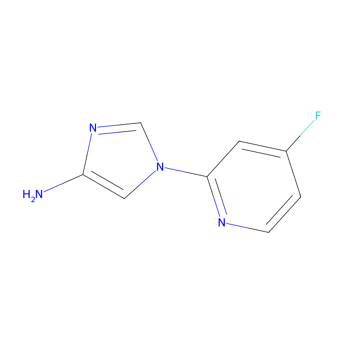 1-(4-fluoropyridin-2-yl)-1H-imidazol-4-amine molecular structure, CAS 2256748-17-9