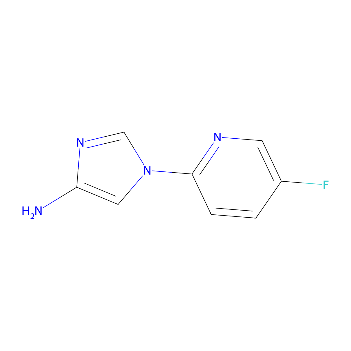 1-(5-fluoropyridin-2-yl)-1H-imidazol-4-amine molecular structure, CAS 2256748-19-1
