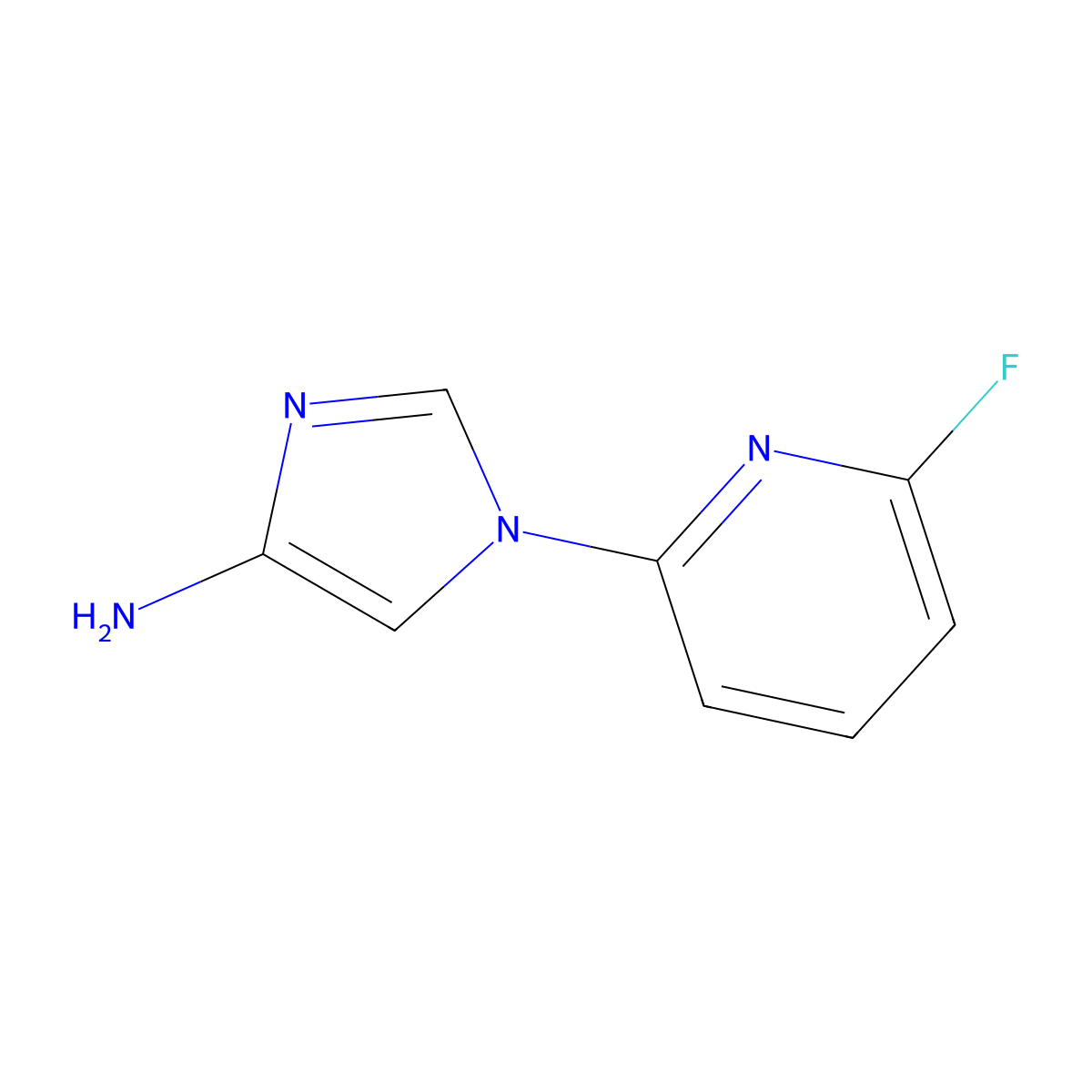 1-(6-fluoropyridin-2-yl)-1H-imidazol-4-amine molecular structure, CAS 2256748-21-5