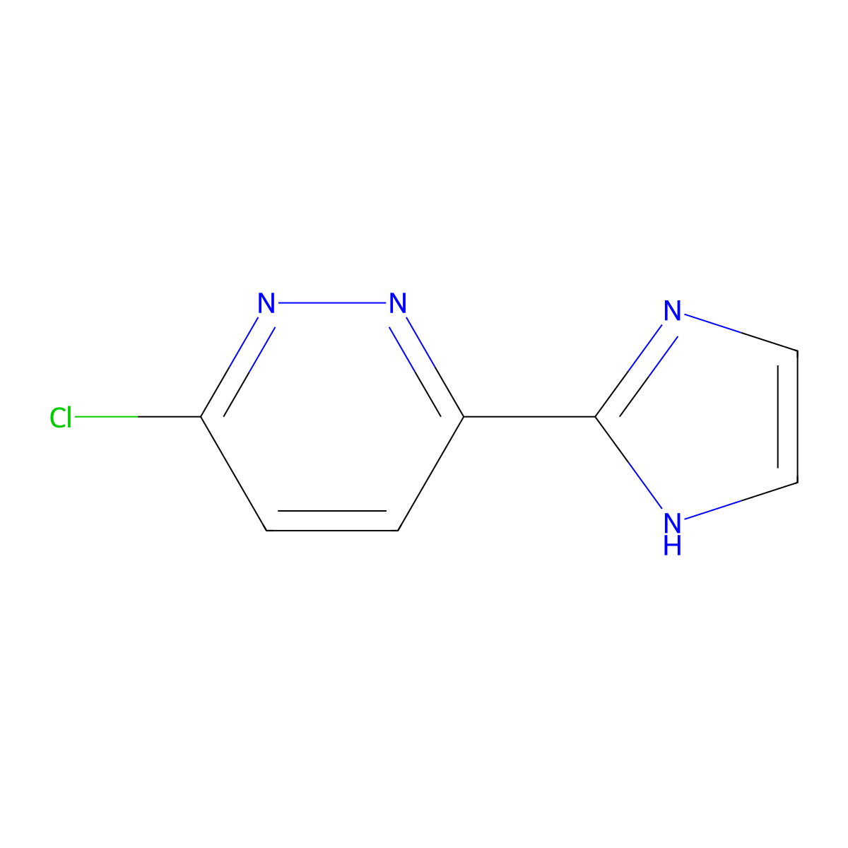 3-chloro-6-(1H-imidazol-2-yl)pyridazine molecular structure, CAS 2256748-31-7
