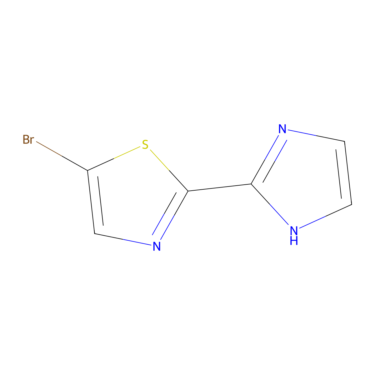 5-bromo-2-(1H-imidazol-2-yl)thiazole molecular structure, CAS 2256748-34-0