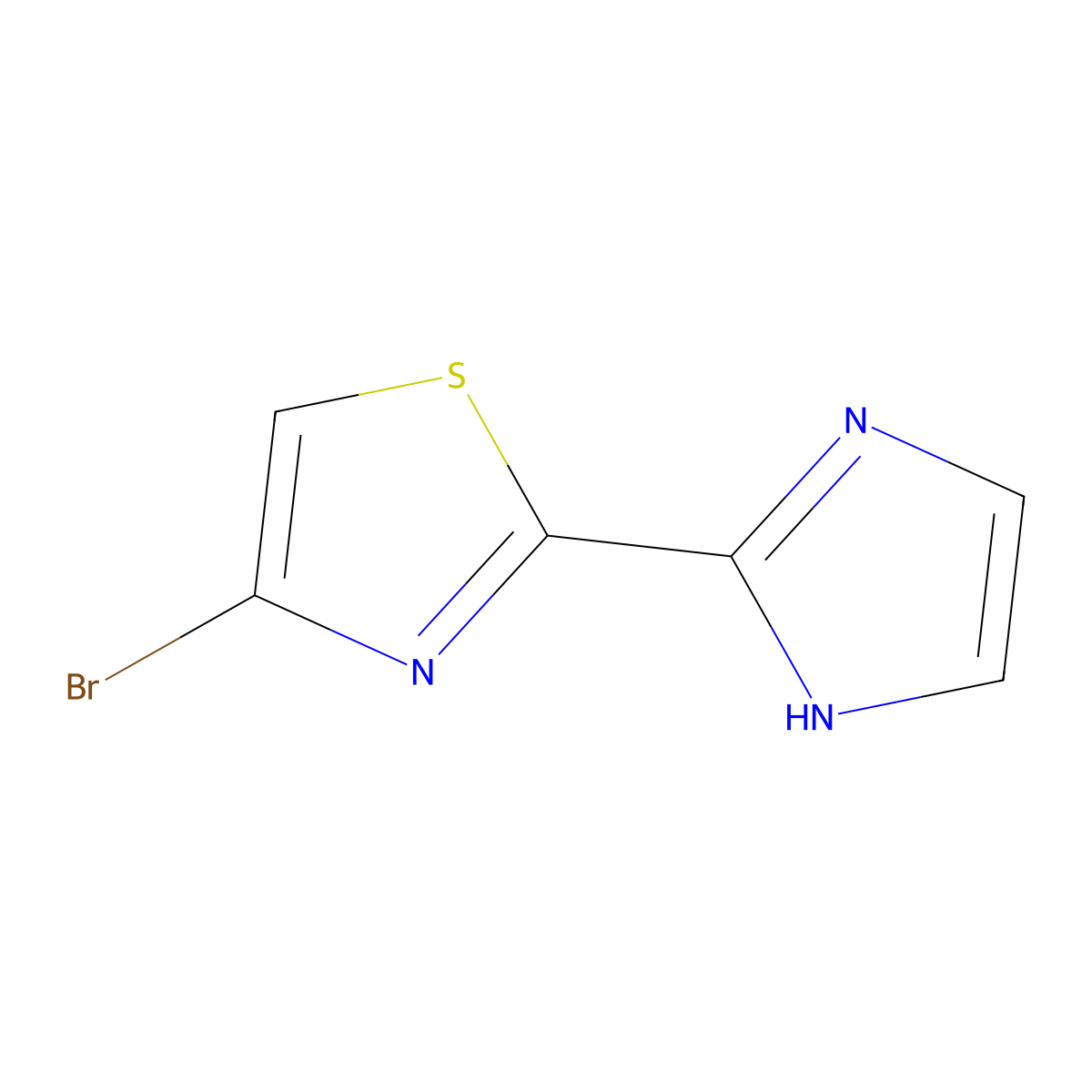 4-bromo-2-(1H-imidazol-2-yl)thiazole molecular structure, CAS 2256748-35-1